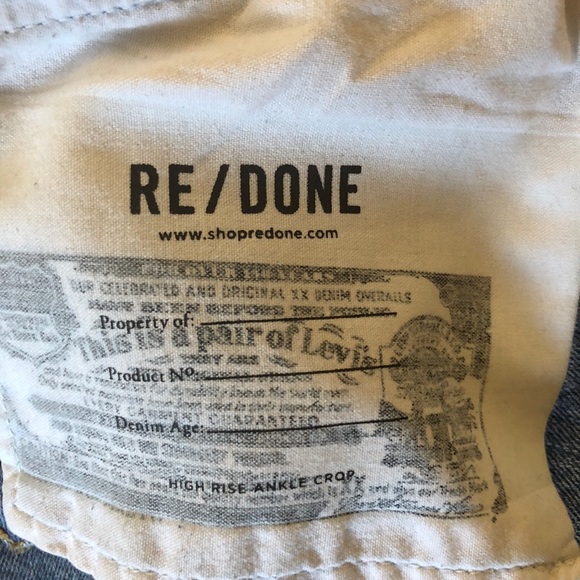 Re/Done High Rise Ankle Crop SOLD - Picture 3 of 6